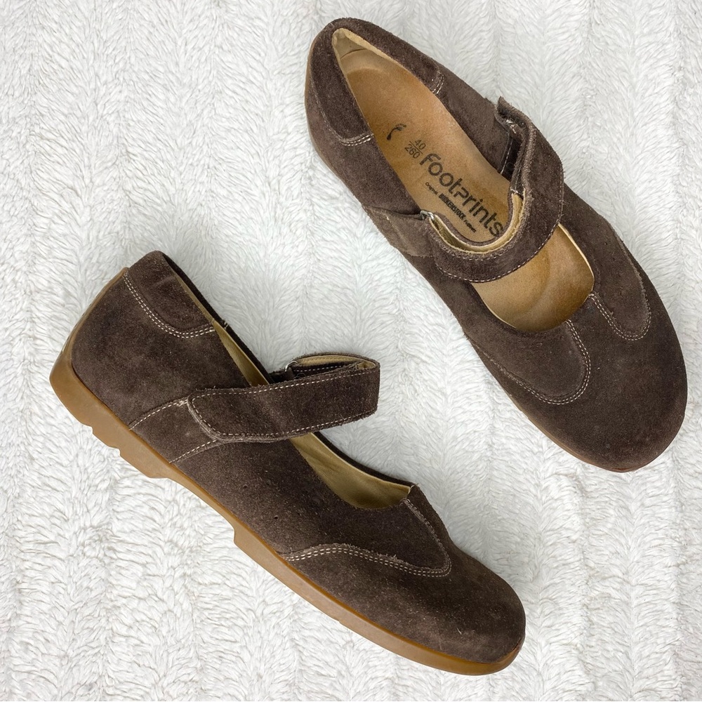 Footprints by Birkenstock Pittsburgh Brown Suede Mary Jane Shoes MaryJane
